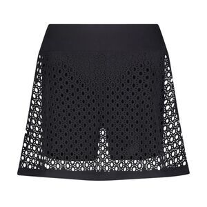 New Gigi C Kyra Black Cutout Lace Tennis Skirt Skort L